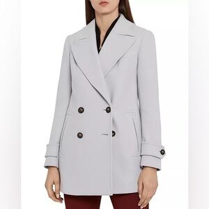 Reiss Felix Peacoat light gray size 6. Barely worn